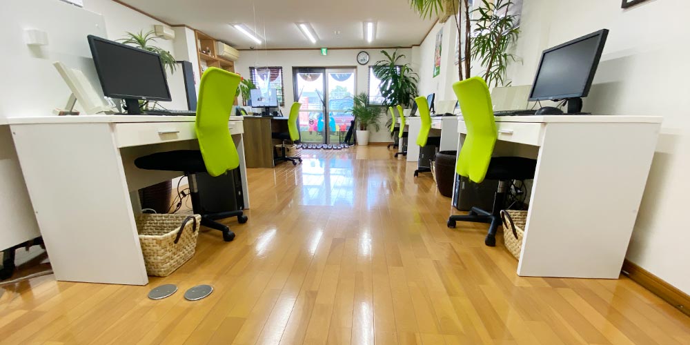 外気が入る教室